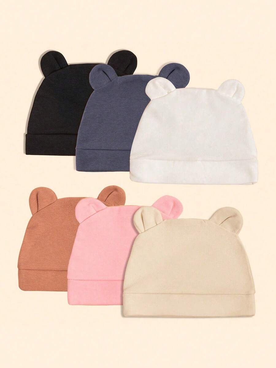 1 Pc Baby Thick Warm Cap, Soft And Comfortable For Newborns Indoor And Outdoor Daily Life Of The Four Seasons. - Multicolor - View 1