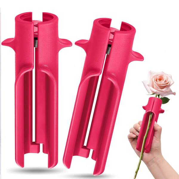 Herramienta quitaespinas para tallos de rosas, quitaespinas y desbrozadora de hojas, limpiador y cortador de flores de color rojo, nuevas actualizaciones eficientes para arreglos florales profesionales para floristerías, jardinería en el hogar