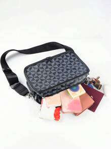 Crossbody Bag Sling Bag Shoulder Bag Square Bag Multifunctional Waterproof For Back To School College For Business Travel PU Leather Minimalist Retro Business Streetwear Stylish For Men For Boys For College Student Boyfriend Gift
