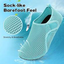Scurtain Barefoot Shoes Women Men Beach Swim Aqua Socks Summer Quick-Dry Sandals Slippers - 藍色 - 查看 3