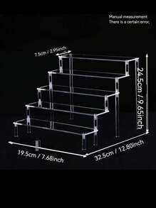 1 pieza- Organizador de cosméticos de acrílico, soporte de exhibición transparente de múltiples capas, apto para perfumes, productos de cuidado de la piel, cosméticos, baño, dormitorio, decoración del hogar, para vacaciones en la playa, colección de baño, colección de dormitorio, gran capacidad