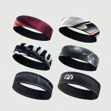6 piezas de diademas deportivas de seda de hielo, transpirables, con elástico y que absorben la humedad, adecuadas para yoga, correr, fitness y trabajo al aire libre, para hombres y mujeres