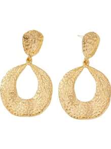 1 pieza Aretes de gota de agua hueca, minimalista y práctica de uso múltiple