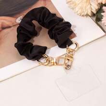 Short Phone Chain Wrist Strap With Big Coil Phone Case Holder