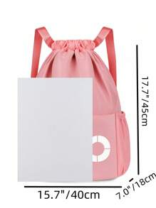 1pc Lightweight Basketball Sports Drawstring Backpack, Fitness Training Storage Bag