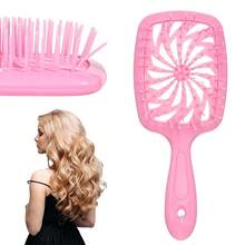 Brush For Curly Hair For Women Detangling Defining Dual Head Scalp Massage Brush For Frizz Free Curls Long Handle Suitable For All Hair Types Home - Pink - View 7