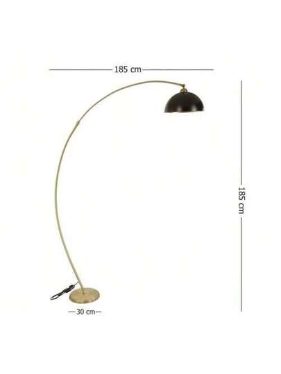 Well Home Vloer Lamp Zwart Metal, Goud Malaui Collection, 30x30x185, E27 Socket, Max. 60W. Free Shipping 24/7. view 2
