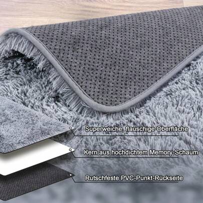 Alfombra redonda para dormitorio, moderna, de lujo y con una combinación de colores adorable, con diseño de estilo moderno, textura de felpa larga, característica antideslizante, decoración ultra suave. Adecuado para dormitorios, salas de estar, estudios y vestidores, y se puede utilizar para decorar habitaciones.