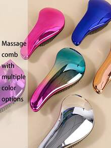 渐变电镀按摩发梳，家用及沙龙专用直发梳，美发造型套装，美发工具套装，美发套装，梳子，美发美容家居美发配件 - 彩色 - 查看 8