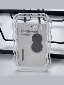 3 英寸 ID 保护套透明亚克力弹簧腕带卡夹，透明波浪形照片卡夹，轻巧耐用的钥匙扣吊坠带弹簧附件，适合日常使用的可爱配件