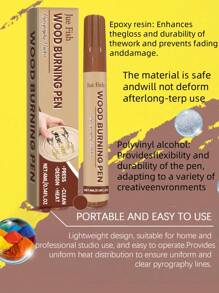 Wooden Burning Pen Set - DIY Wood Burning Tipped Markers Engraving Pen Kit