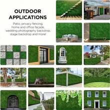 4 Pcs Artificial Milan Lawn Tiles, Artificial Boxwood Fence Panels, Artificial Grass Decor, All-In-One Decor For Indoor Home, Outdoor Parks, Gardens & Villas, Indoor Outdoor Decor, Home Decor, Room Decoration Stuff, Bedroom Decor, Garden Decor, Garden Accessories, Wedding Decor, Wall Decor And Summer Items,Fake Plants