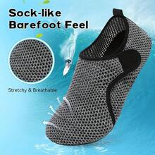Scurtain Barefoot Shoes Women Men Beach Swim Aqua Socks Summer Quick-Dry Sandals Slippers - Meshgreyblack - 查看 3
