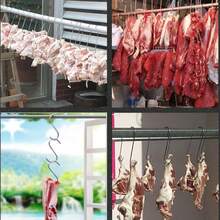 Set de 5/15 ganchos en forma de S de acero inoxidable, adecuado para colgar carnes ahumadas y embutidos - Plateado - Ver 8