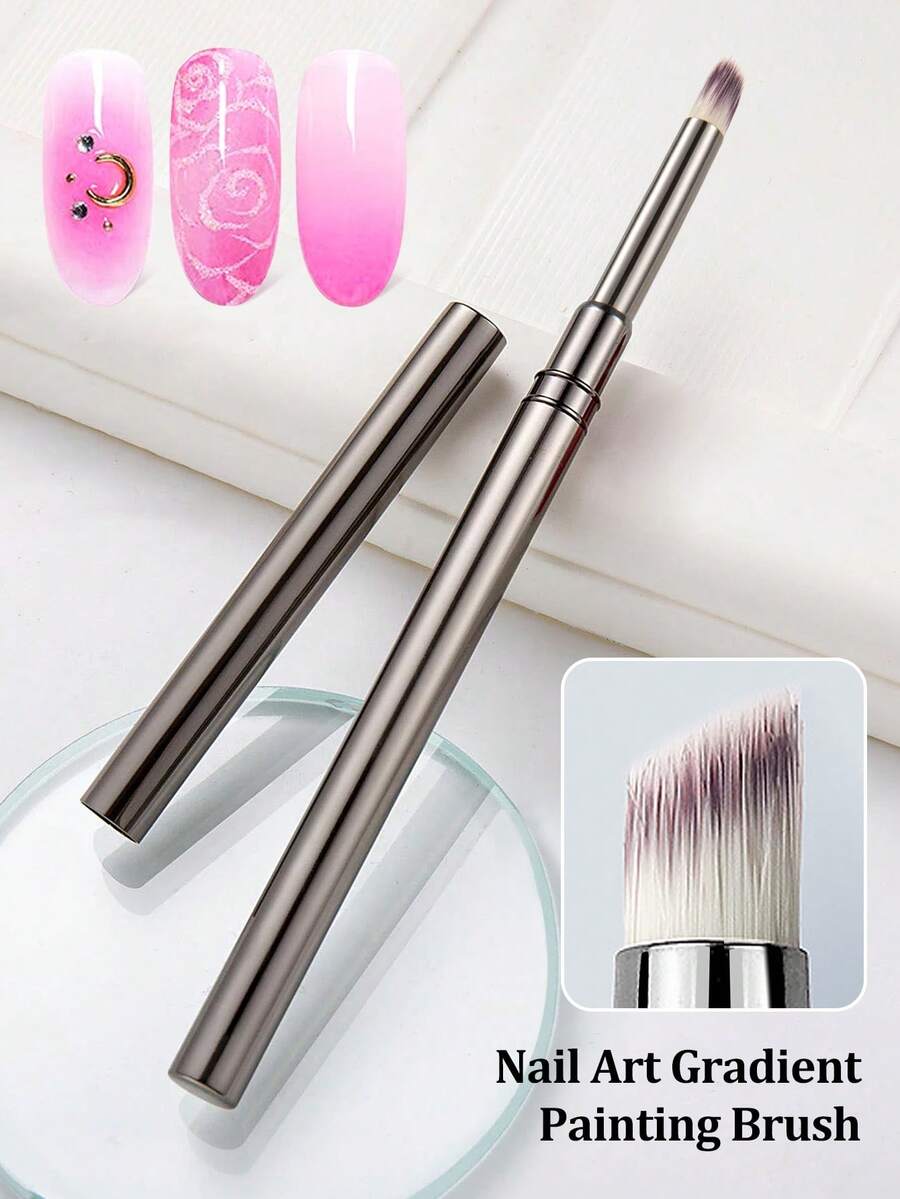 Beautizon Nailartlab 1pc Nail Art Color Blending Pen, Professional Nail Design Color Blending Tool, Durable, Suitable For Women DIY Creative Nail Art And Nail Salon Accessories - Multicolor - View 1