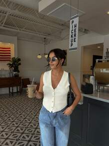 فستان كاجوال للنساء لفصل الصيف، بياقة بولو، أزرار إنجليزية، كارديجان محبوك، كنزة صوفية قصيرة أنيقة كاجوال، فست علوي محبوك مناسب للعمل والمكتب