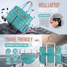 Large Laptop Bag For Women Teacher Tote Bags Work Bag Professional Computer Messenger With Insulated Pocket,Laptop Briefcase For Office, College, Nursing - màu xanh lá - Xem 3