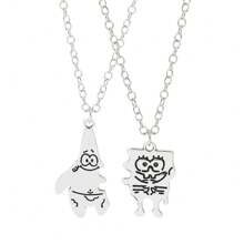 bandai Anime SquarePants Patrick Star Pendant Necklace For Boy Girl Couple Accessories Ins Cartoon Friendship Gift