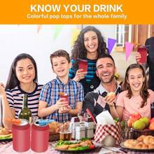 SHEIN X Milania 4pcs Can Openers - Easy - To - Grip Design For Kitchen, Camping, And Party | Suitable For Beer, Soda, And Soup Cans | Compact, Dust - Proof, And Portable