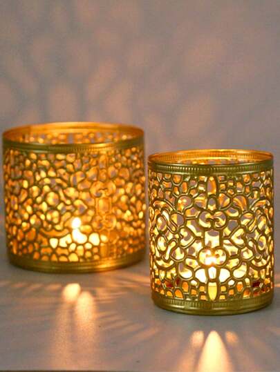 1 pezzo / set Portacandele in ferro vuoto da tavolo, per decorazione domestica, decorazioni per interni, decorazioni per feste di matrimonio, può essere usato come regalo per un amico o amici, regalo di laurea, regalo per la migliore amica, regalo per donna, regalo invernale
