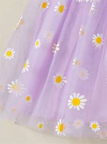 Nouvelle robe d'été pour bébé fille sans manches, en patchwork floral avec tulle, jupe bouffante mignonne