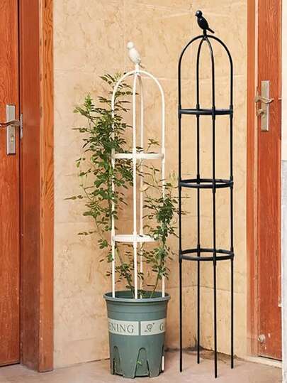 1 件多功能塑料和玻璃纤维支架，可调节攀爬植物花园格栅，适用于盆栽花卉、藤蔓、室内家居和露台装饰植物塔