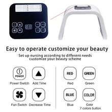 7 Color Led Mask Face Red Light Therapy Machine Home Beauty Salon Device For Skin Care Facial Neck And Body Rejuvenation Equipment Spa White Green Light - View 6