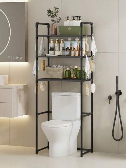 1pc-浴室马桶上方的架子，马桶内的免打孔架子，落地式多层收纳柜和浴室内的储物架，非常适合浴室和厨房的储物系统