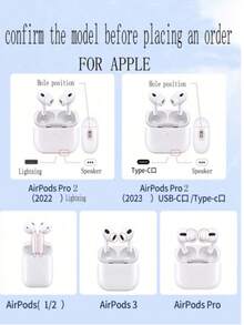 Husă de protecție Apple neagră și husă de protecție pentru căști Bluetooth, vine cu 1 cârlig pentru husa de căști - Compatibilă cu husa AirPod - Negru - Vizualizare 6