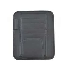 Car Sunshade Storage Bag, Sunglasses Holder Suitable For Car Sunshade PU, Car Interior Accessories Storage, Travel Document Holder Suitable For Car Glasses Clip Bag, Card Bag, ID Clip, Ticket, Business Card, Interior Storage Bag
