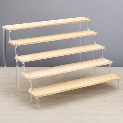 Organizador de exhibición de perfumes, estantería acrílica elevadora para cupcakes, soporte grande para figuras, estantería para postres para fiestas, estante elevador para decoración y organización de colecciones de muñecas, exhibición de alimentos, postres y joyas, estantería de dormitorio transparente para uso en la mesa