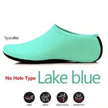 1 Pair Soft Foot Protective Beach Yoga Multipurpose Reversible Indoor Outdoor Hollow Design/Dotted Anti-Slip Bottom Swimming Thermal Insulation House Protect Feet From Dryness, Variety Of Colors & Styles Available No Show Socks, Cozy