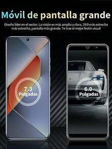 2025 Celulares y Smartphones Oferta rentable 16+512 gb 5G/4G Teléfono 7.3" 72MP+108MP Reconocimiento facial android 14 8000 mah batería - Blanco - Ver 6