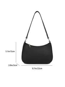 Bolso de hombro tipo tote minimalista y moderno, bolso vintage retro de debajo del brazo, bolso baguette ligero de alta gama con cremallera para llevar en la mano, bolso pequeño multifuncional de gran capacidad, estilo callejero chic europeo y americano, adecuado para fiestas, viajes al trabajo y almacenamiento de cosméticos