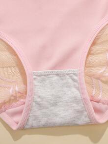 5pcs/Pack Women Plus Size Triangle Panties Comfortable Lace Patchwork Sexy - Multicolor - View 10