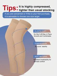 Unisex 20-30 MmHg Compression Sleeve Leg Shaping Stretchy Support Anti Slip Travel Yoga Stocking, Y2k