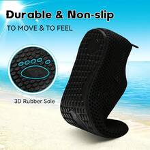 Scurtain Barefoot Shoes Women Men Beach Swim Aqua Socks Summer Quick-Dry Sandals Slippers - Meshblack - 查看 4