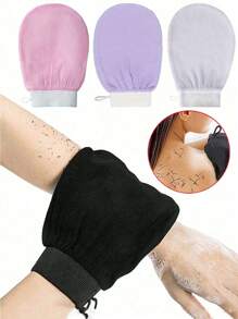 Nouveau lot de 2 pièces de gants exfoliants, gants exfoliants double face pour le corps, gants de gommage pour élimination de la peau morte, gommage en profondeur pour hommes et femmes, gants de douche exfoliants, gants exfoliants en profondeur pour une peau lisse et brillante