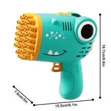 Máquina de Bolhas de Dinossauro Manual com 40 Orifícios, Brinquedo Automático de Pistola de Bolhas, Decoração para Eventos de Casamento ao Ar Livre, Lembrancinhas para Festa de Aniversário, Brincadeira de Água ao Ar Livre, Brinquedos de Natal, Sem Líquido de Bolhas, Sem Pilha