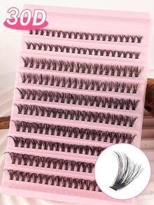 200D Curled Eyelash Cluster, Natural Soft Curl, Available In 20D/30D/40D/50D/60D/80D, Single Lash Extension, 8-16mm Mixed, 0.07mm Ultra-Lightweight, 10 Rows Waterproof Mink Hair 3D Effect False Eyelashes, Suitable For Light Makeup, Heavy Makeup, Daily Makeup, Cartoon Makeup, Portable, Suitable For Daily Outings, Applicable For Various Occasions - D - View 14