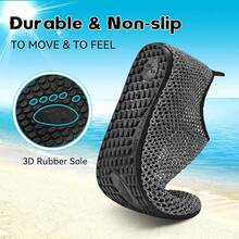 Scurtain Barefoot Shoes Women Men Beach Swim Aqua Socks Summer Quick-Dry Sandals Slippers - Meshgreyblack - 查看 4