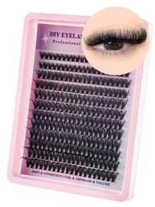 240/216/192 件睫毛簇 200D/180D/仙女蓬松单根睫毛 D 卷曲簇睫毛延长 8-18 毫米纤细 DIY 睫毛延长浓密假睫毛簇适合初学者睫毛簇、睫毛簇、单根睫毛、睫毛、假睫毛 - 彩色 - 查看 4