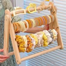 木制手链展示架，用于珠手链、袖口手链、珠宝、配饰、发夹、发带、发带收纳整理器 - 多色款 - 查看 10