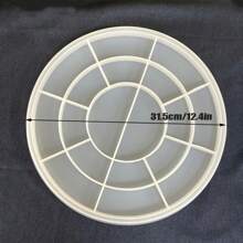 Round Silicone Mold For Concrete, Large Base Tray Shape, Epoxy Clay Plaster Mold, Fruit Tray Pallet Design, Durable Material, Easy Release