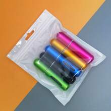 5 Stücke Reisegrößen Parfüm Nachfüllflasche, Aluminiumlegierung Boden, tragbarer Mini Zerstäuber, nachfüllbar, Sprühflasche für Damen Taschenzerstäuber Eau de Cologne 5ml