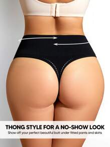 Plus Size Woman's Tummy Control Shapewear Thongs