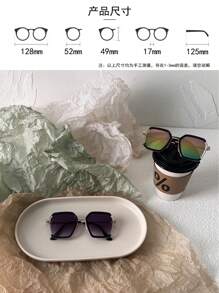 1 par de gafas ultraligeras para niños, cómodas de usar para niños y niñas, adecuadas para fotografía, uso casual, fiestas, ciclismo, viajes, deportes, con montura cuadrada personalizada, diseño de cejas, con estilo a la moda