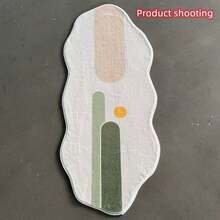 1块几何线条图案地毯,简约时尚地毯,适用于厨房、浴室、书房、游戏室、客厅、卧室、玄关,加厚/毛绒,秋冬 - 彩色 - 查看 8