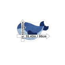 1 Piece Fine Yarn Imitation Cashmere Material Whale Shape Bathroom Rug, Soft And Comfortable, Rubber Non-Slip Backing, Suitable For All Seasons Indoor, Kitchen, Bedroom, Bathroom Decoration, Cartoon Whale Pattern Printing, Machine Washable Rug, Exquisite Gift, Holiday Decoration, Perfect For Decorating Your Home!