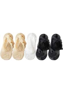 Socks   Ren Summer Thin Lace Lace Socks Maple Leaf Women's Short Socks Middle Socks Hollow Breathable Non Slip Mesh Socks